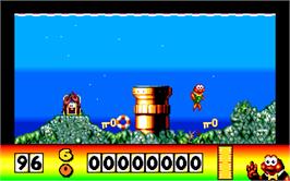 In game image of James Pond on the Atari ST.
