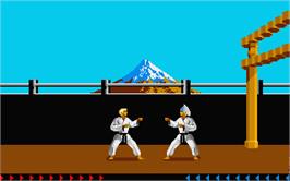 In game image of Karateka on the Atari ST.