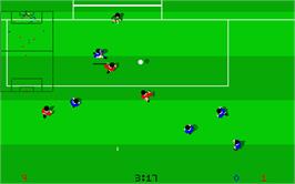 In game image of Kick Off: Extra Time on the Atari ST.