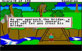 In game image of King's Quest on the Atari ST.
