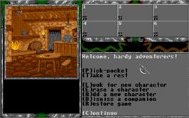 In game image of Legend of Faerghail on the Atari ST.