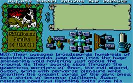 In game image of Legend of the Sword on the Atari ST.