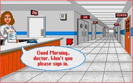 In game image of Life & Death on the Atari ST.