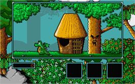 In game image of Little Puff in Dragonland on the Atari ST.