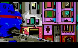 In game image of Manhunter: San Francisco on the Atari ST.