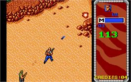In game image of Mercs on the Atari ST.