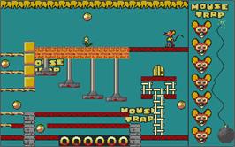 In game image of Mouse Trap on the Atari ST.