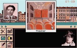 In game image of Murders in Venice on the Atari ST.