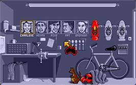 In game image of Neighbours on the Atari ST.