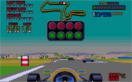 In game image of Nigel Mansell's World Championship on the Atari ST.