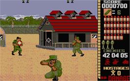 In game image of Operation Wolf on the Atari ST.