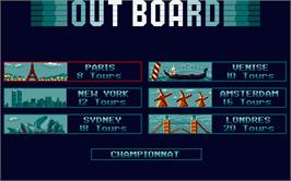 In game image of Out Board on the Atari ST.