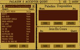 In game image of Paladin 2 on the Atari ST.