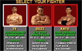 In game image of Pit Fighter on the Atari ST.