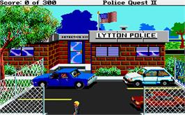In game image of Police Quest 2: The Vengeance on the Atari ST.