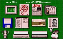 In game image of Premier Manager on the Atari ST.