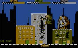 In game image of Rampage on the Atari ST.