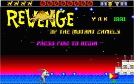 In game image of Revenge of the Mutant Camels on the Atari ST.