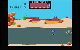 In game image of Road Runner on the Atari ST.