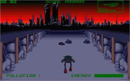 In game image of Robozone on the Atari ST.