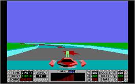 In game image of S.T.U.N. Runner on the Atari ST.