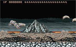 In game image of Saint Dragon on the Atari ST.