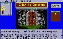 In game image of Shadowgate on the Atari ST.