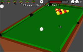 In game image of Sharkey's 3D Pool on the Atari ST.