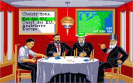 In game image of Sid Meier's Railroad Tycoon on the Atari ST.