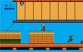 In game image of Simpsons: Bart vs. the World on the Atari ST.