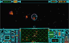 In game image of Star Raiders on the Atari ST.