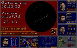 In game image of Star Trek The Rebel Universe on the Atari ST.