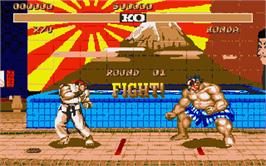 In game image of Street Fighter II - The World Warrior on the Atari ST.