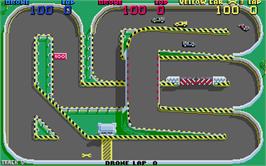 In game image of Super Sprint on the Atari ST.