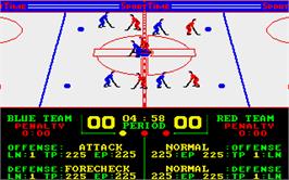 In game image of Superstar Ice Hockey on the Atari ST.
