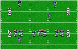 In game image of TV Sports Football on the Atari ST.