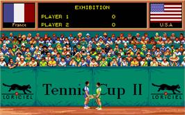In game image of Tennis Cup 2 on the Atari ST.