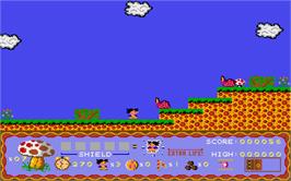 In game image of Terry's Big Adventure on the Atari ST.