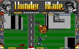 In game image of Thunder Blade on the Atari ST.