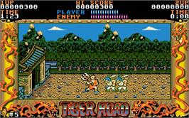 In game image of Tiger Heli on the Atari ST.