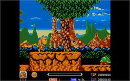 In game image of Toki: Going Ape Spit on the Atari ST.