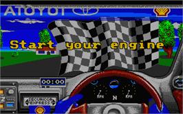 In game image of Toyota Celica GT Rally on the Atari ST.
