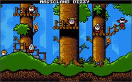 In game image of Treasure Island Dizzy on the Atari ST.