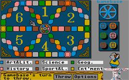 In game image of Trivial Pursuit on the Atari ST.