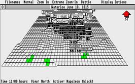 In game image of UMS: The Universal Military Simulator on the Atari ST.