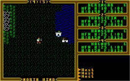 In game image of Ultima III: Exodus on the Atari ST.