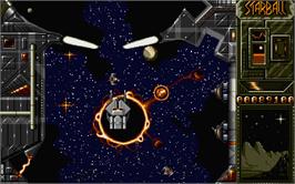 In game image of Vector Ball on the Atari ST.