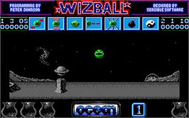 In game image of Wizball on the Atari ST.