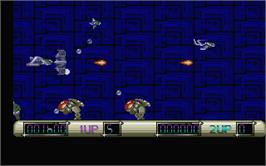 In game image of Z-Out on the Atari ST.