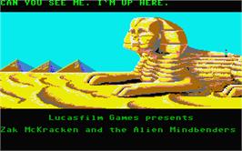 In game image of Zak McKracken and the Alien Mindbenders on the Atari ST.